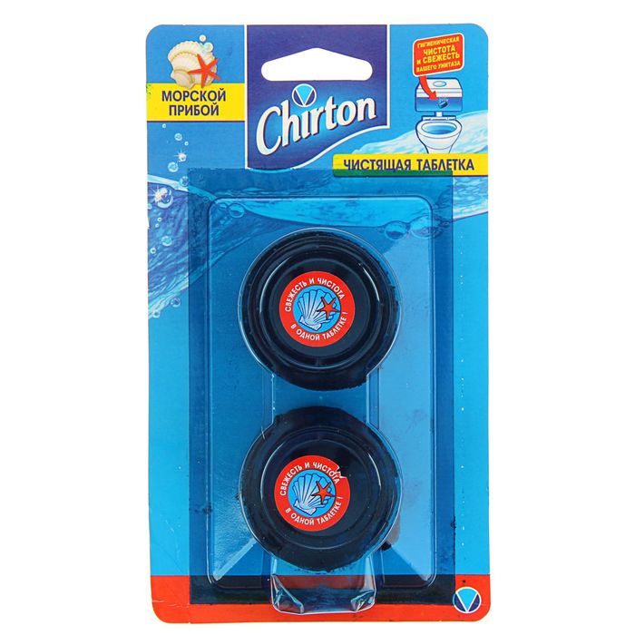 

Чистящие таблетки для унитаза Chirton Морской прибой, 2 шт., 50 г