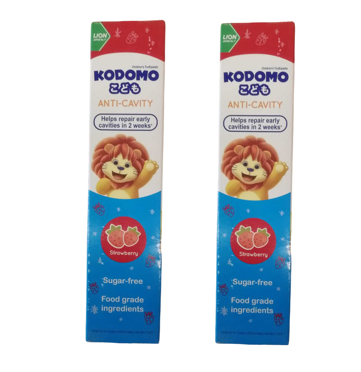 

Зубная паста Lion Kodomo для детей от 6 месяцев со вкусом клубники 80 г, 2 шт., 800610_2шт