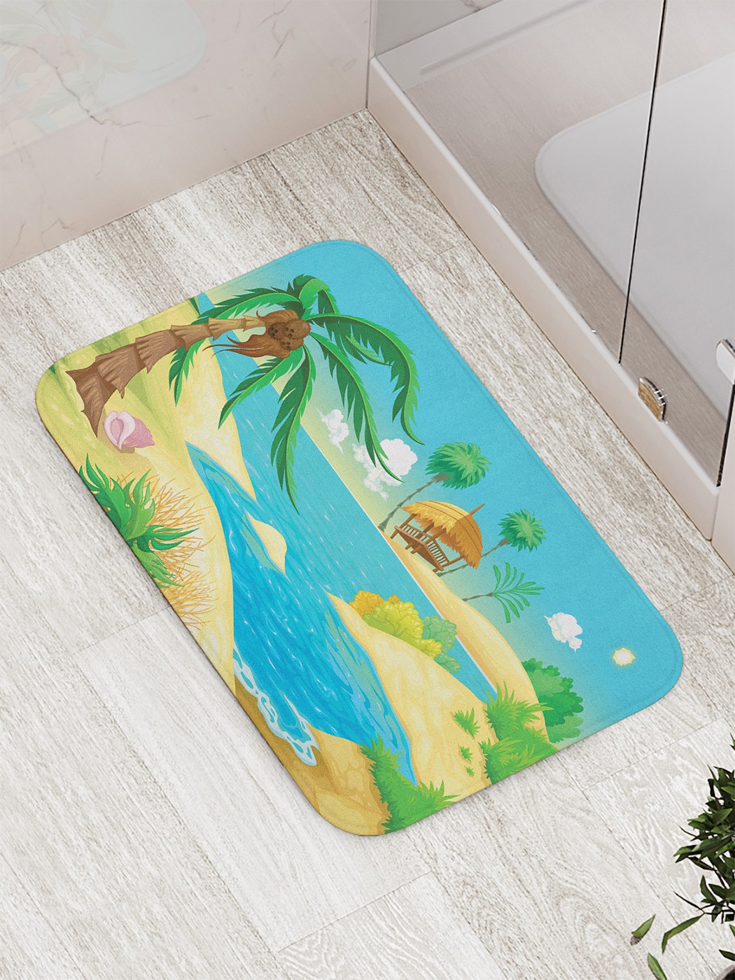 

Коврик противоскользящий для ванной, сауны, бассейна, 77х52 см bath_73688 JoyArty