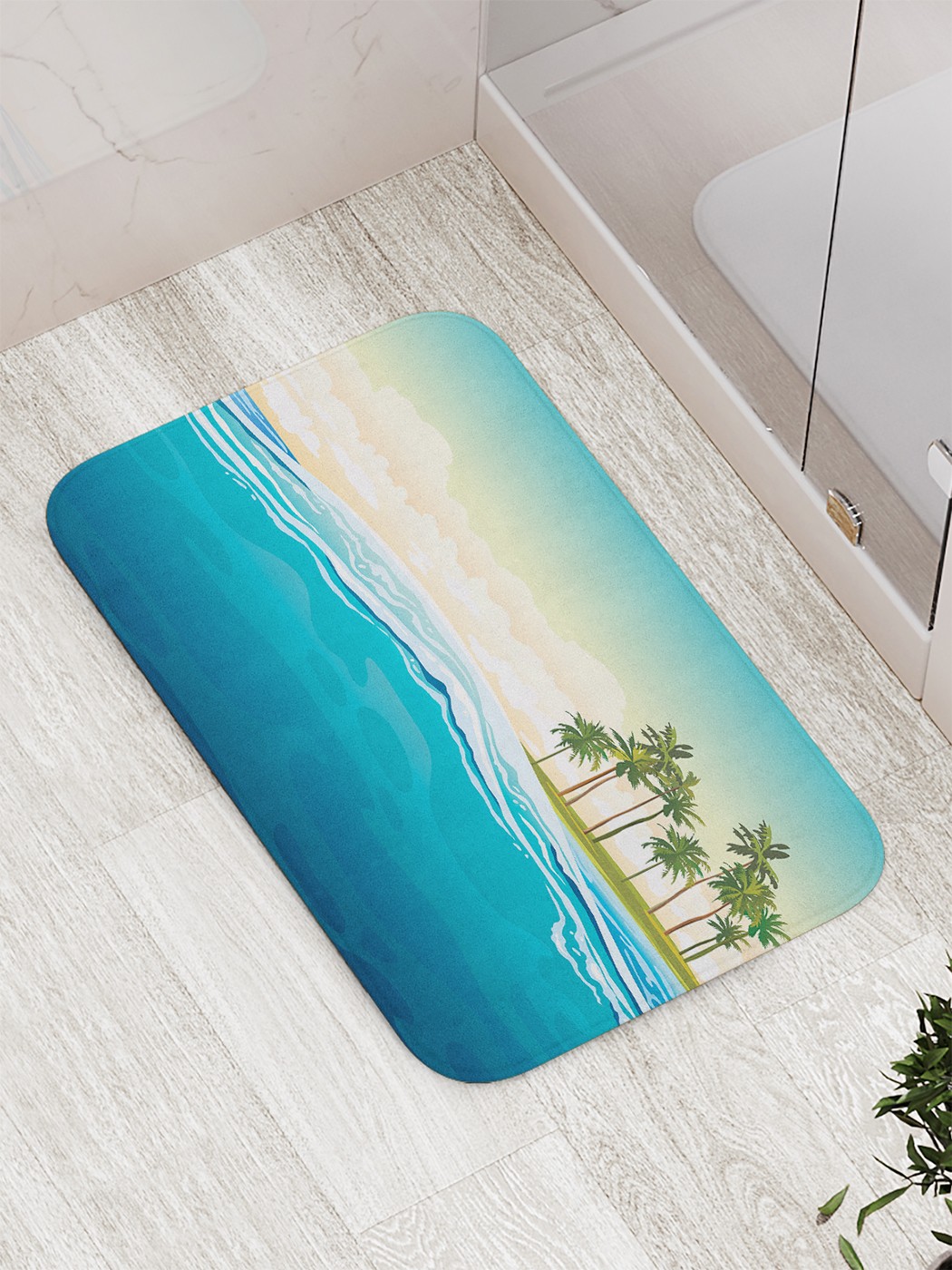 

Коврик противоскользящий для ванной, сауны, бассейна, 77х52 см bath_73679 JoyArty