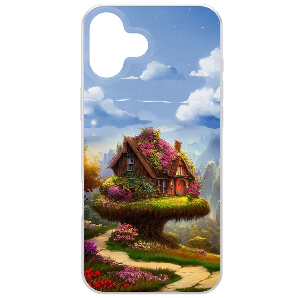 

Чехол-накладка Krutoff Clear Case Дом на дереве для iPhone 16 Plus, Прозрачный