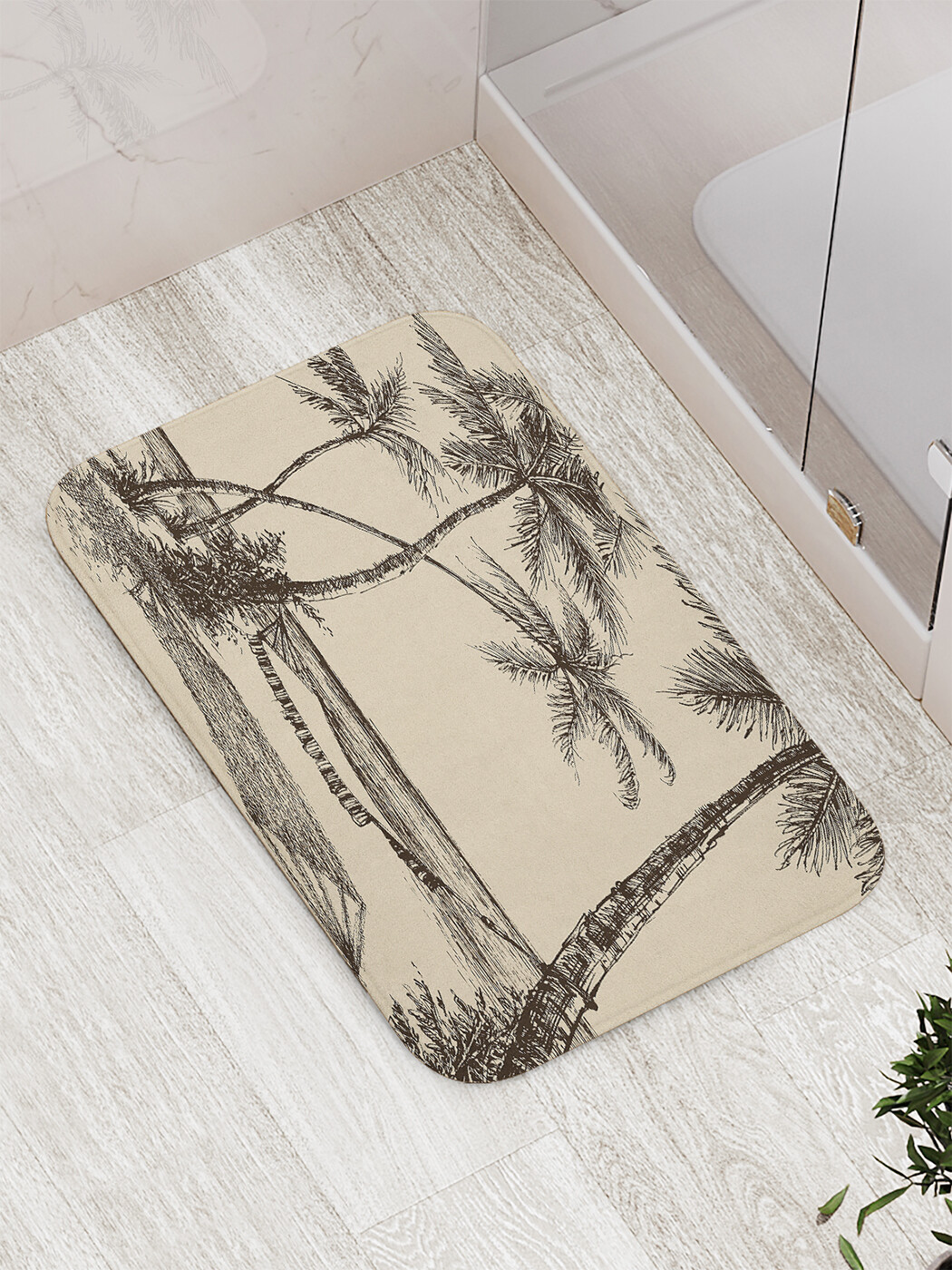 

Коврик противоскользящий для ванной, сауны, бассейна, 77х52 см bath_73647 JoyArty