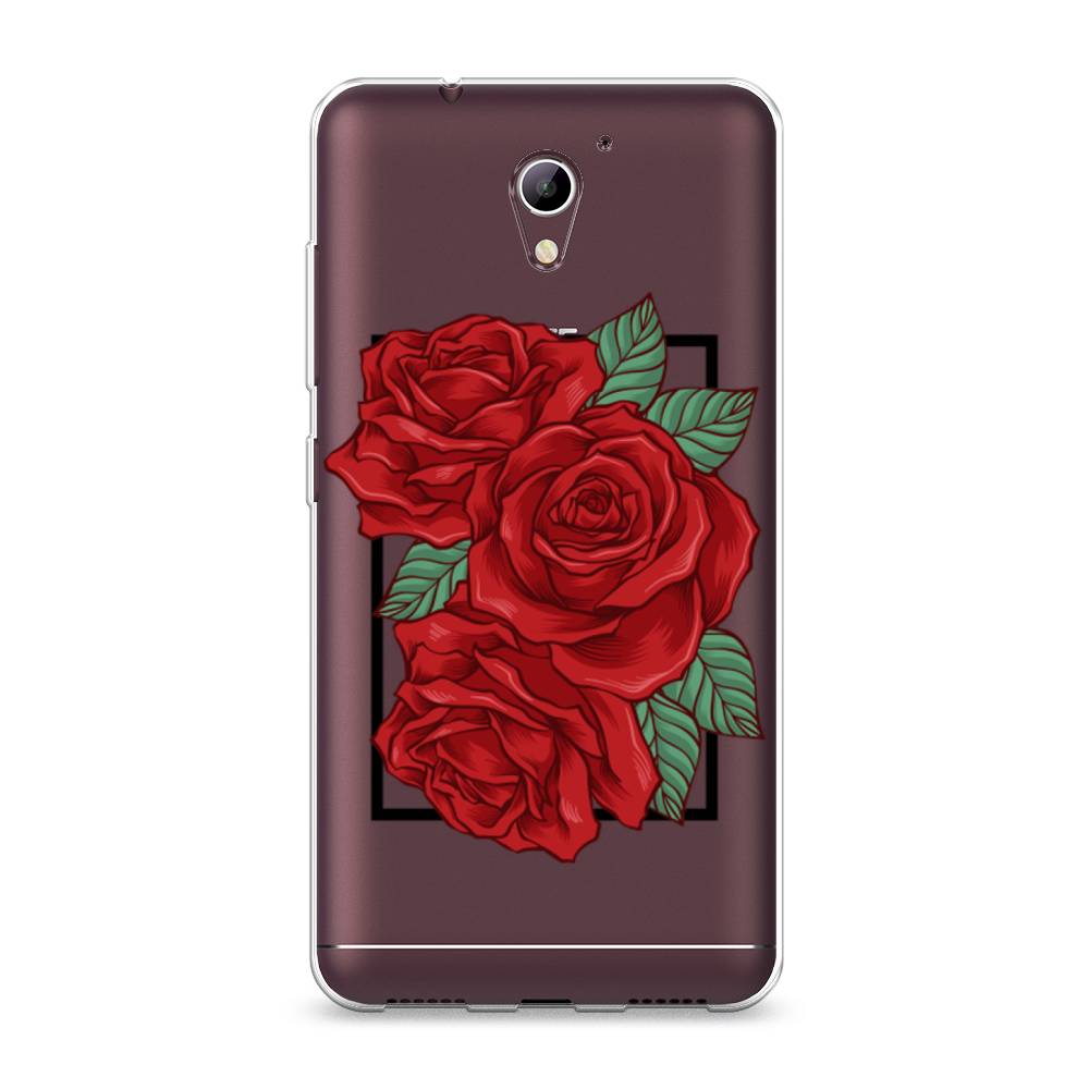 

Чехол на ZTE Blade A510 "Три алые розы", Красный, 130150-2