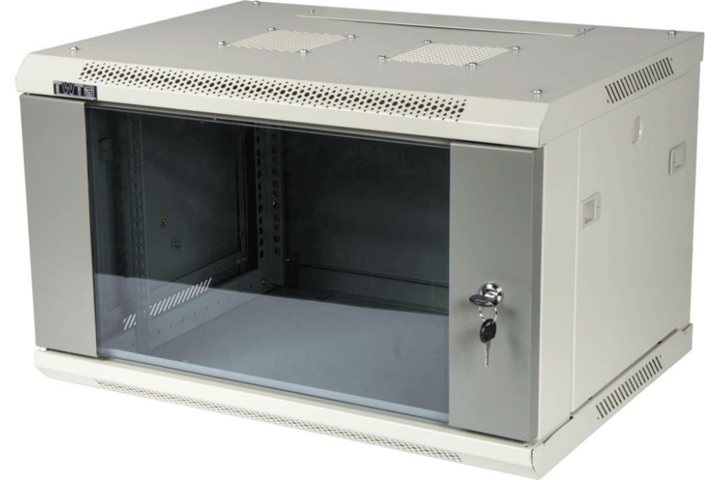 фото Lanmaster шкаф настенный серии pro, 4u 600x450, стеклянная дверь (twt-cbwpg-4u-6x4-gy)