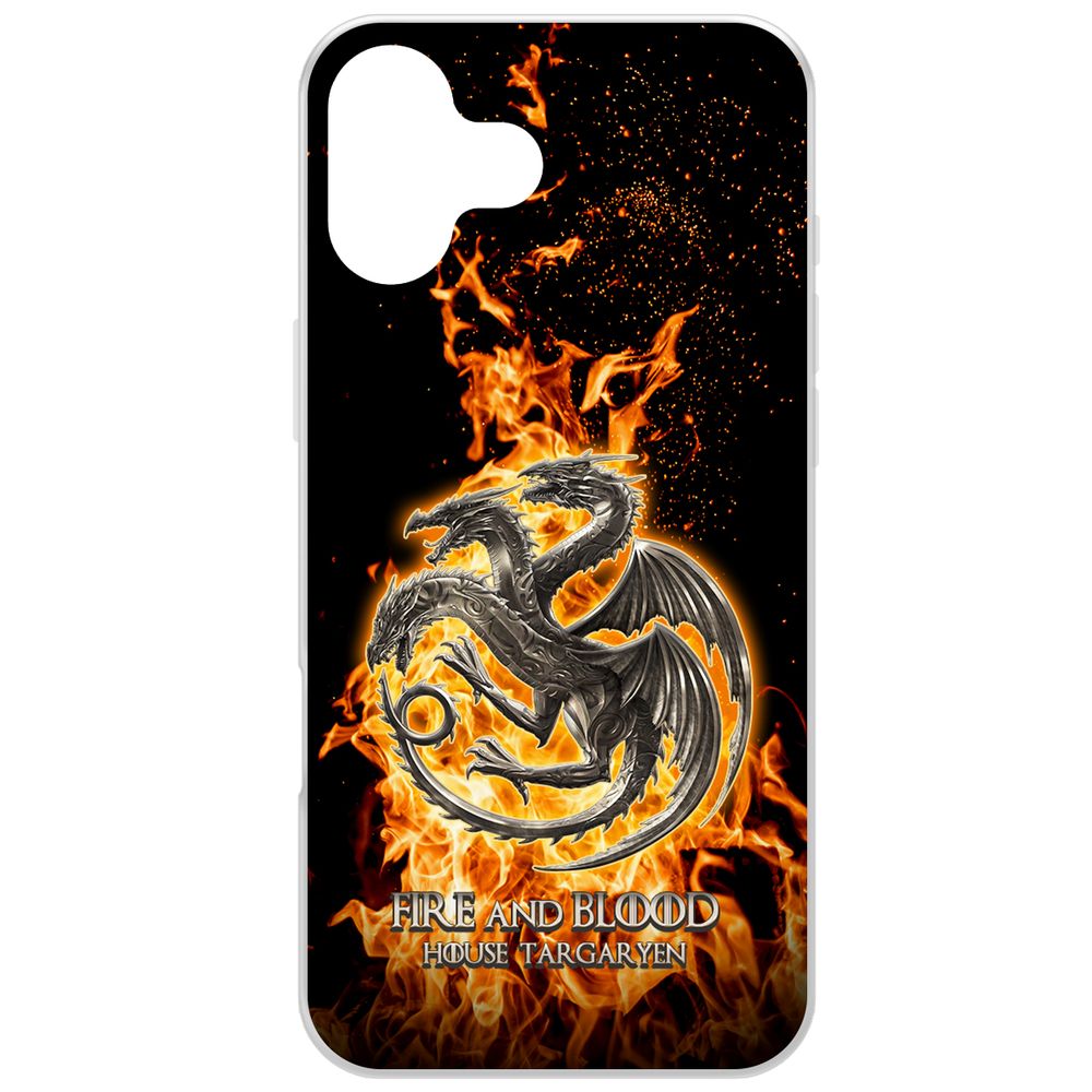 

Чехол-накладка Krutoff Clear Case Игра Престолов Дом Таргариен для iPhone 16 Plus, Прозрачный