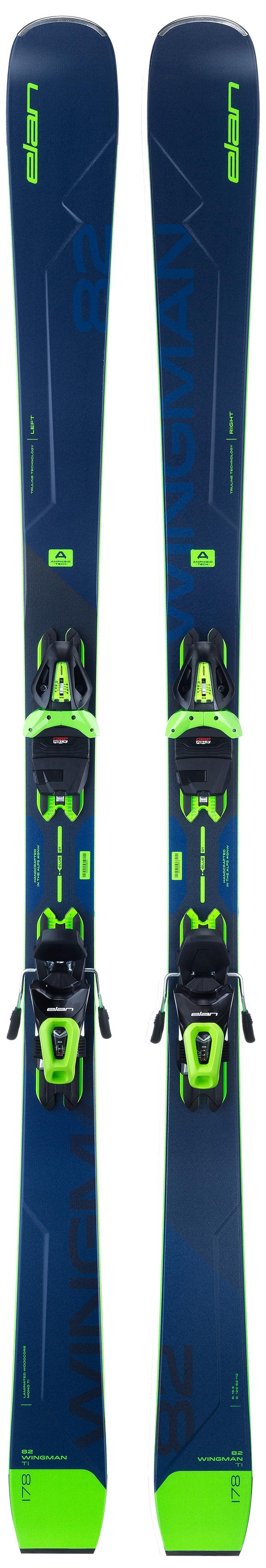 фото Горные лыжи elan wingman 82 ti blue ps + el 10.0 2021, blue/green, 182 см