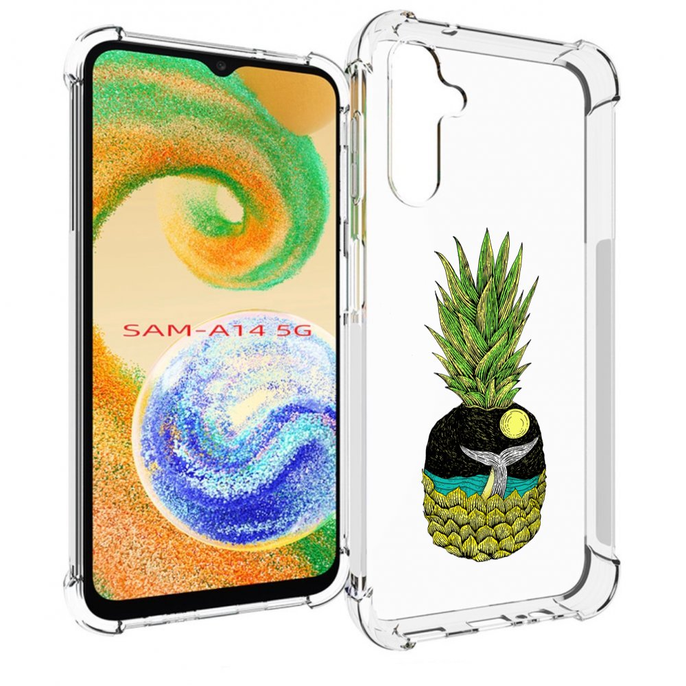 

Чехол MyPads ананас с китом для Samsung Galaxy A14 5G, Прозрачный, Tocco