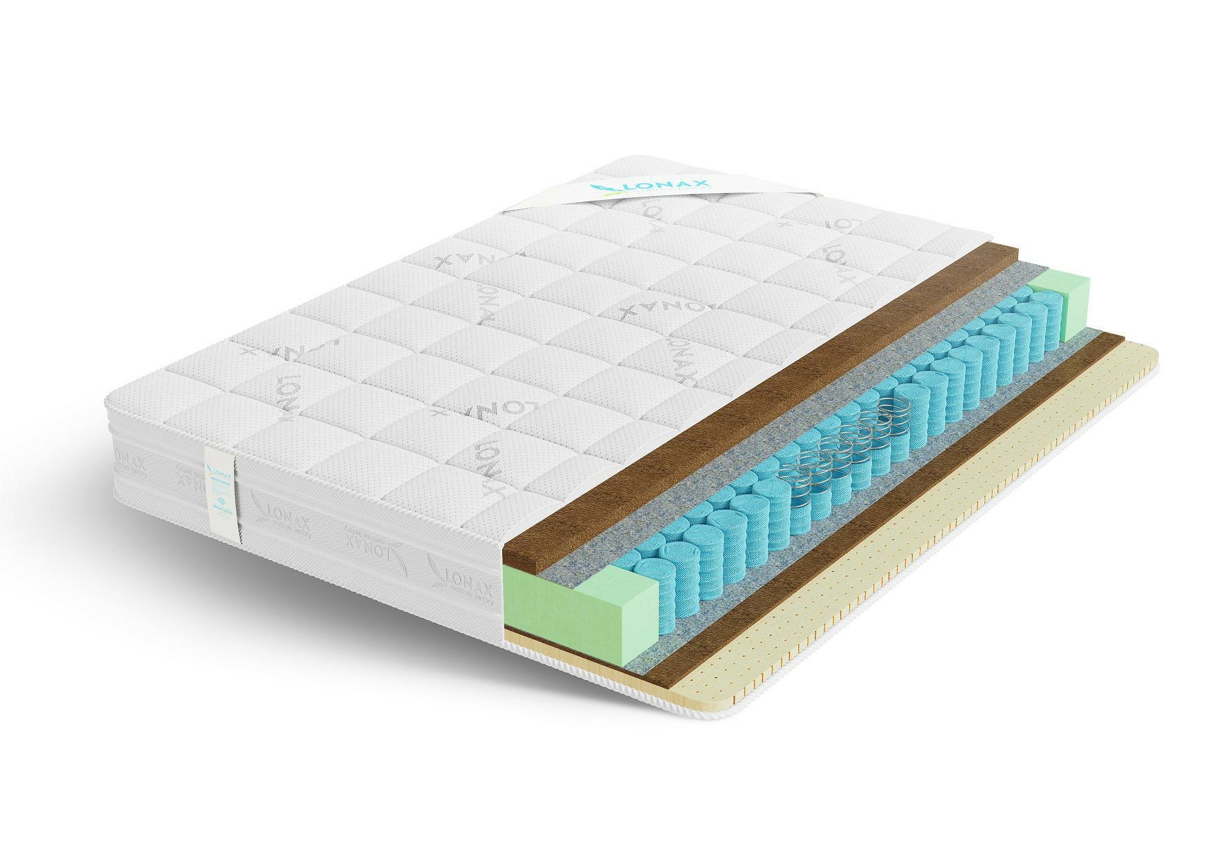 

Матрас Lonax Ассорти Cocos Medium TFK 175х200, Бежевый;белый;серый;серебристый, Cocos Medium TFK