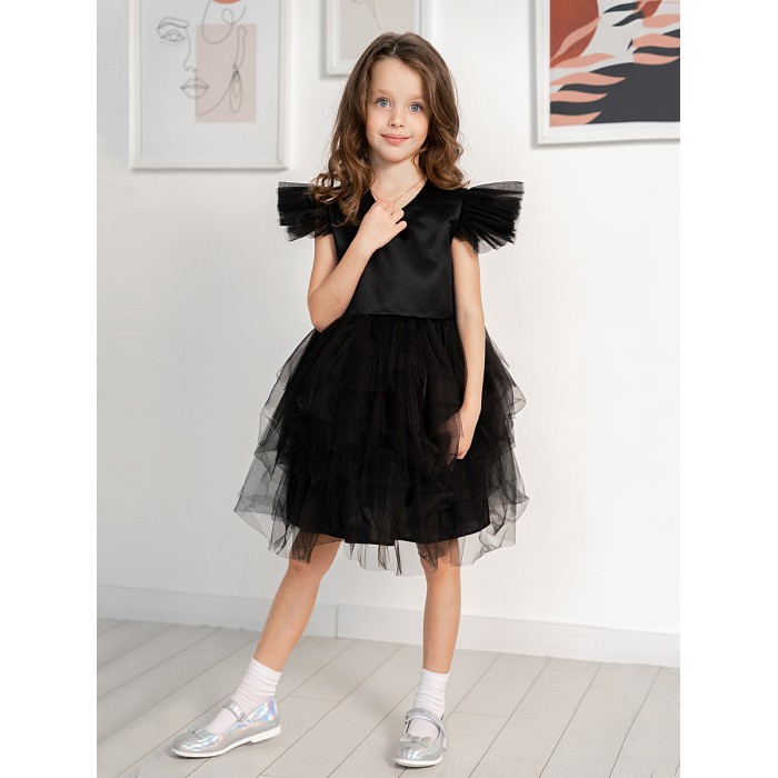 Платье детское Дашенька 1264998, черный, 92 дашенька платье для девочки 1426 102
