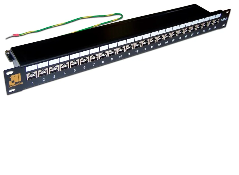 

Lanmaster Патч-панель LANMASTER 24 порта, STP, кат.6A, 1U (LAN-PPL24S6A), Черный
