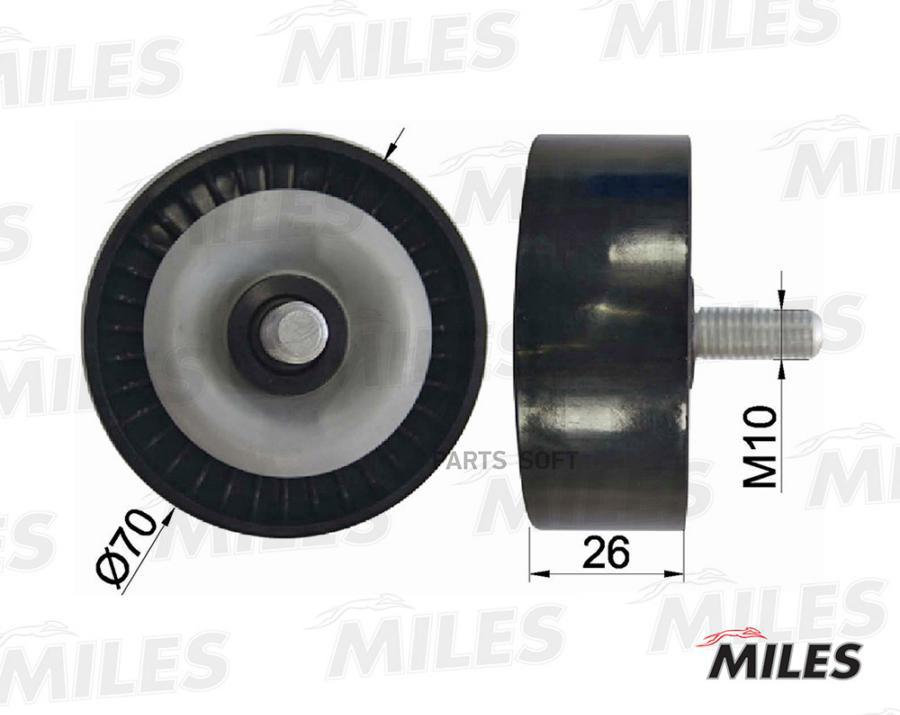 

Ролик Натяжителя Miles Ag03075 Bmw E46/E81/E90/E83 1.6-2.0 N42/N46 Miles арт. AG03075