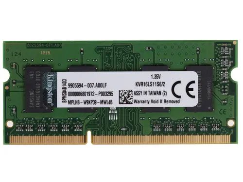 

Оперативная память Kingston (KVR16LS11S6/2), DDR3L 1x2Gb, 1600MHz