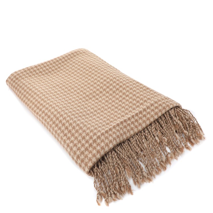 Гостиная и спальня Плед Camel hair houndstooth blanket