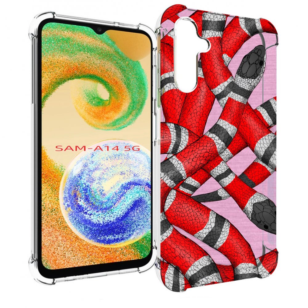 

Чехол MyPads змея-красно-черно-белый для Samsung Galaxy A14 5G, Прозрачный, Tocco