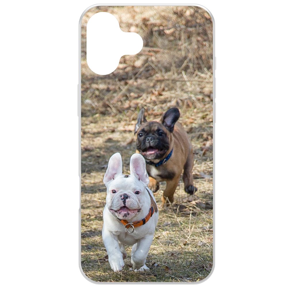 

Чехол-накладка Krutoff Clear Case Догонялки для iPhone 16 Plus, Прозрачный