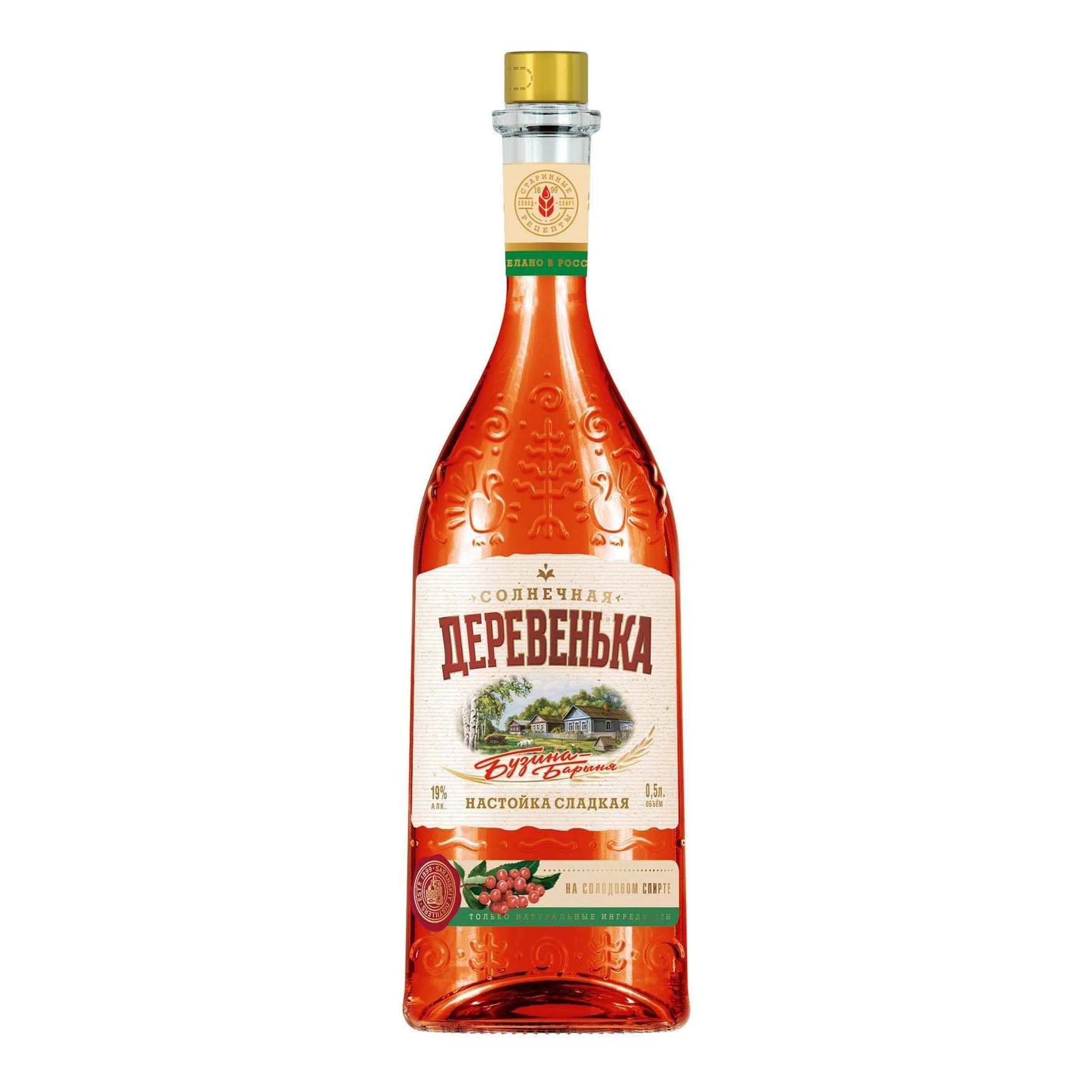 

Настойка Деревенька Солнечная Бузина сладкая 19% 0,5 л