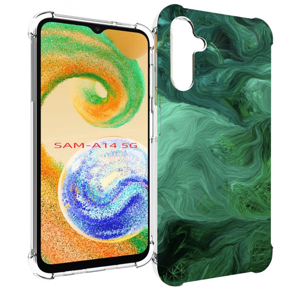 

Чехол MyPads зеленые нити для Samsung Galaxy A14 5G, Прозрачный, Tocco