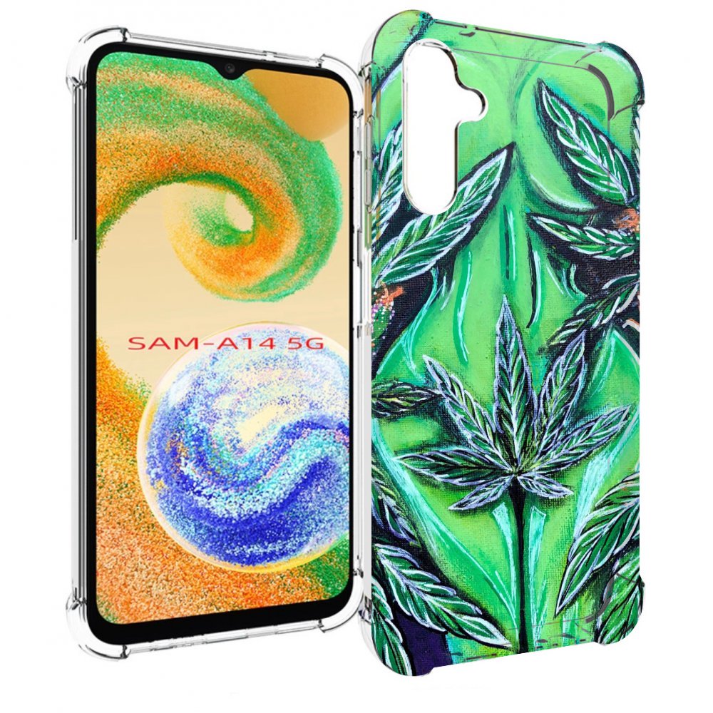 

Чехол MyPads зеленая девушка для Samsung Galaxy A14 5G, Прозрачный, Tocco