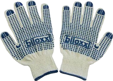 Перчатки Biloxxi хлопчатобумажные с ПВХ покрытием, 12 пар