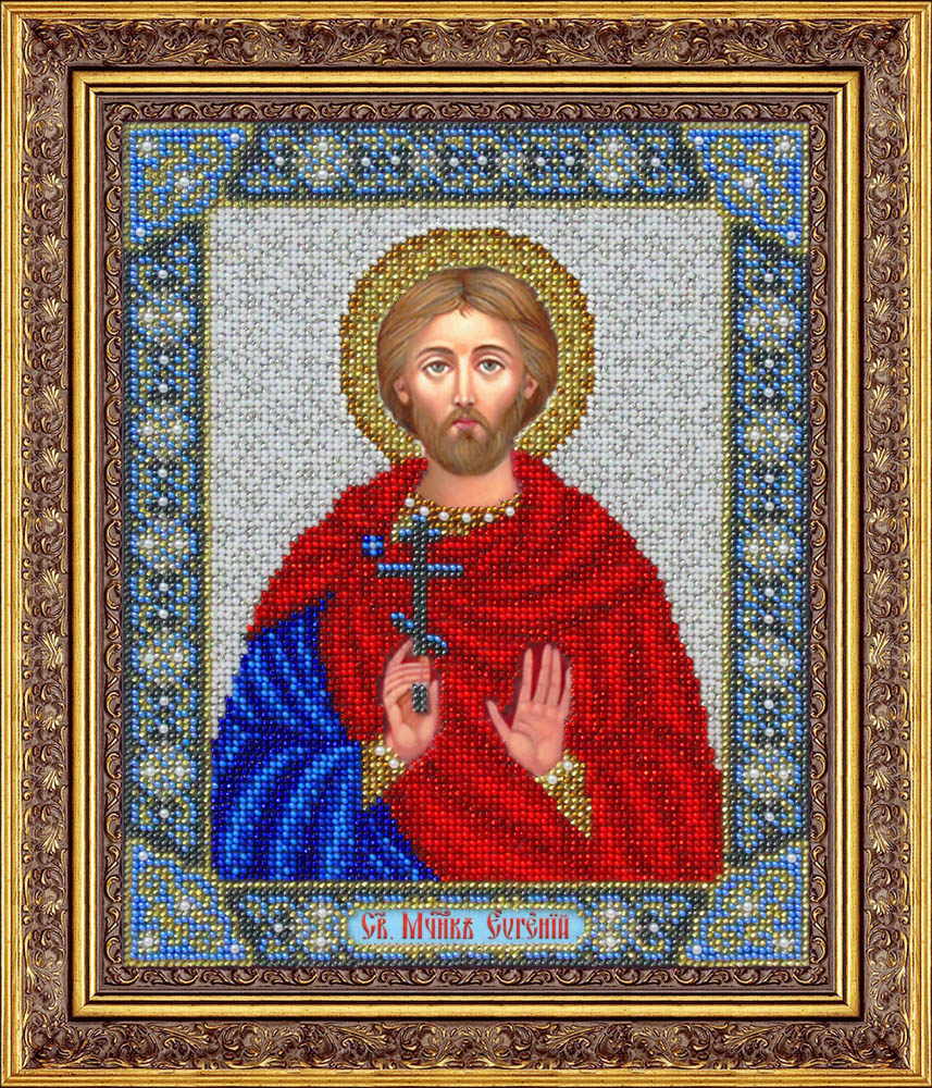 

Вышивка бисером Икона "Св. Евгений" ПТ-Б1079, 20x25 см от