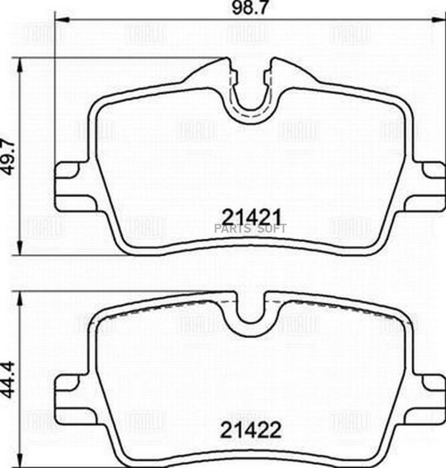 

Колодки тормозные для а/м BMW 3 (G20) (18-)/4 (G22) (20-) диск. зад. т/с TRW | зад |