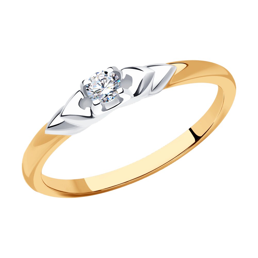 

Кольцо из золота р. 16 SOKOLOV Diamonds 1012258, бриллиант, 1012258