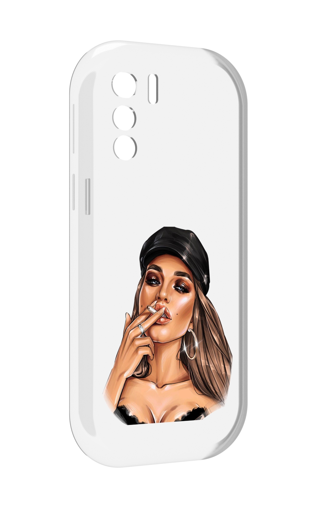 

Чехол MyPads девушка-в-шапке-с-сигаретой для UleFone Note 13P, Прозрачный, Tocco