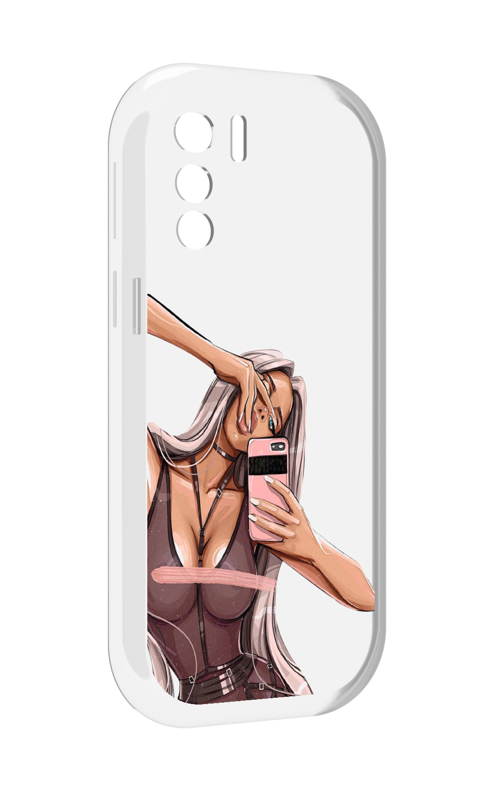 

Чехол MyPads девушка-в-прозрачной-одежде для UleFone Note 13P, Прозрачный, Tocco