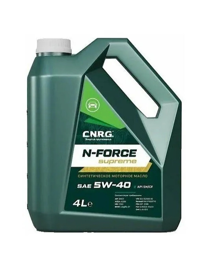

Масло моторное C.N.R.G. Синергия N-Force Pro 10W-40 SL/CF полусинтетическое, металл.кан. 4