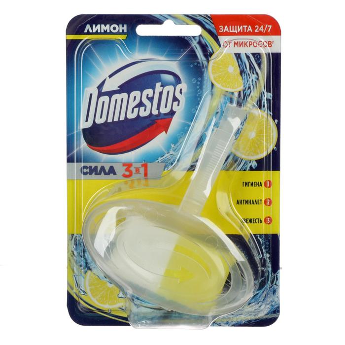 Блок гигиенический для унитаза Domestos Лимон, сила 3в1, 40 г