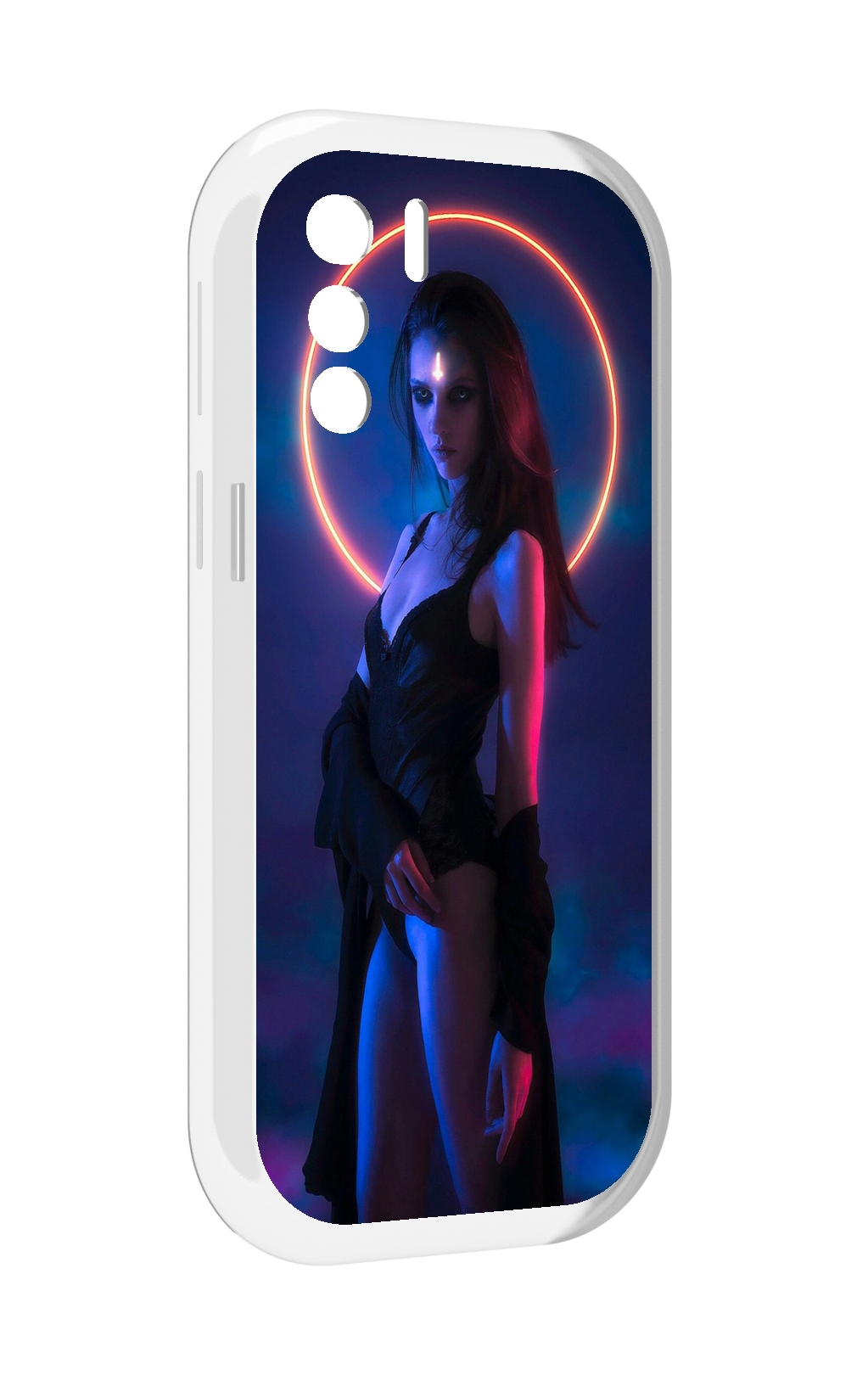 

Чехол MyPads девушка с неоновым кругом женский для UleFone Note 13P, Прозрачный, Tocco