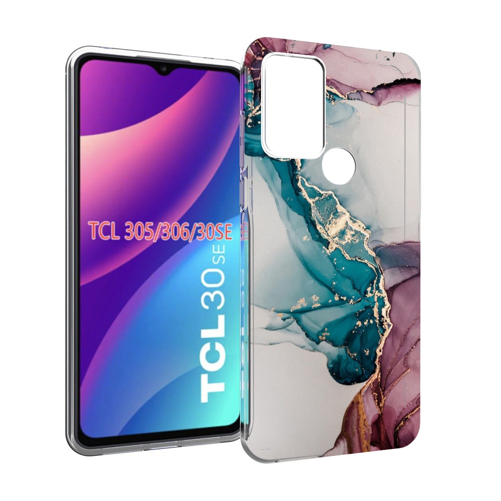 

Чехол MyPads фиолетовый синий краски для TCL 30SE/305/306/30E, Tocco