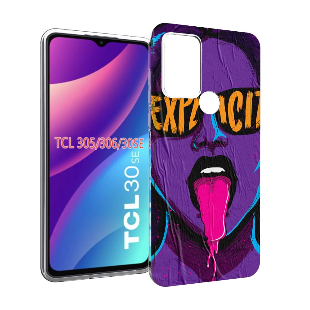 

Чехол MyPads фиолетовая-девушка-в-очках женский для TCL 30SE/305/306/30E, Tocco