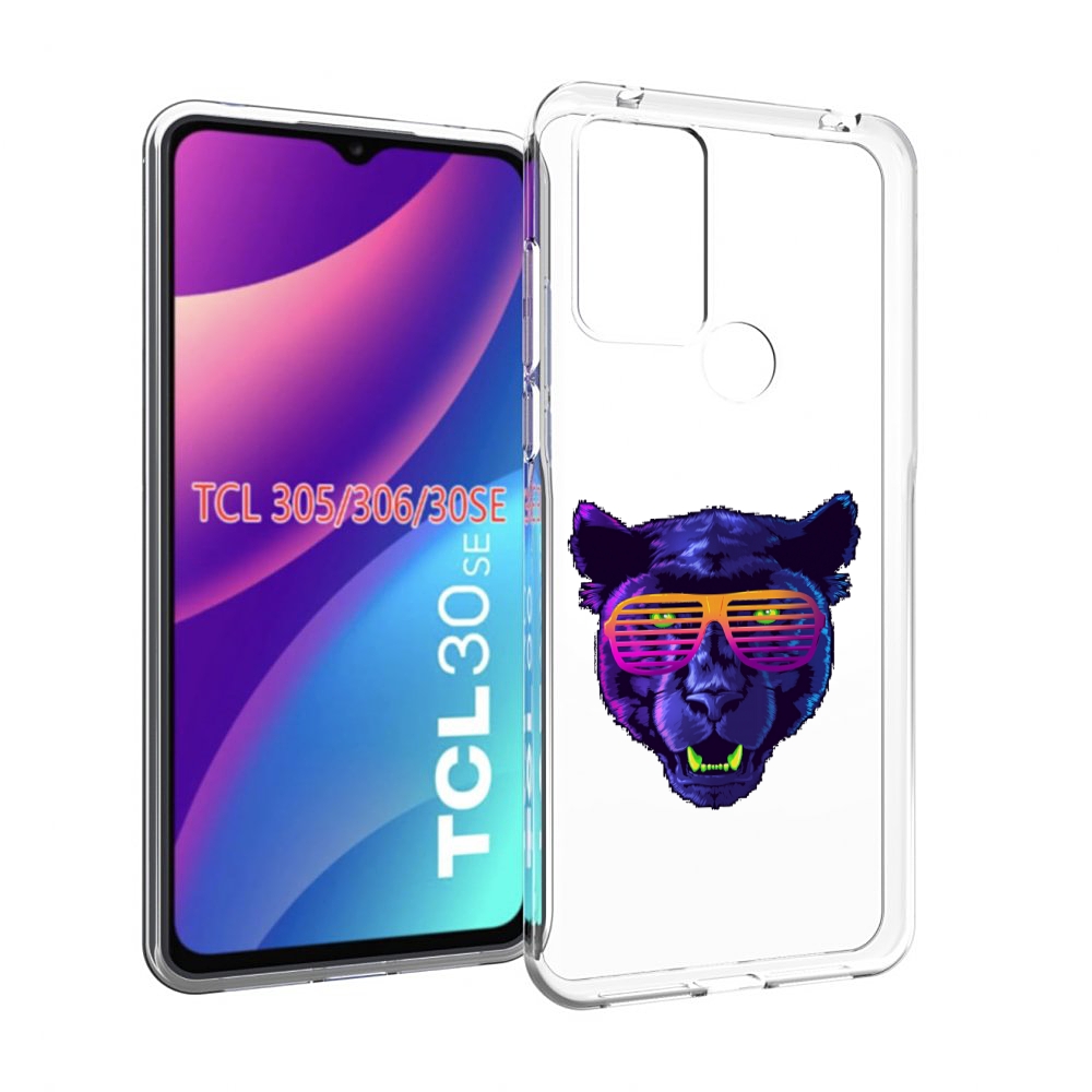 

Чехол MyPads фиолетовая пума в очках для TCL 30SE/305/306/30E, Tocco