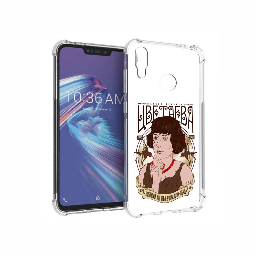 

Чехол MyPads Tocco для Asus ZenFone Max M2 (ZB633KL) Цветаева, Прозрачный, Tocco