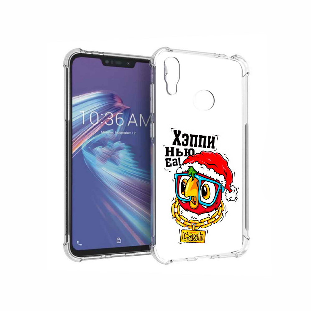 

Чехол MyPads Tocco для Asus ZenFone Max M2 (ZB633KL) Хэппи нью еа, Прозрачный, Tocco