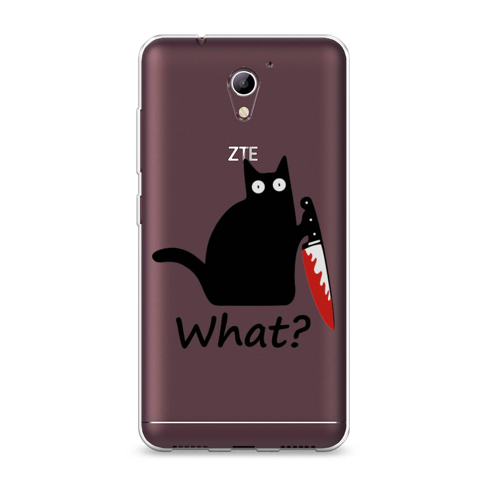 

Чехол на ZTE Blade A510 "Котик с ножом", Черный;красный, 130150-6