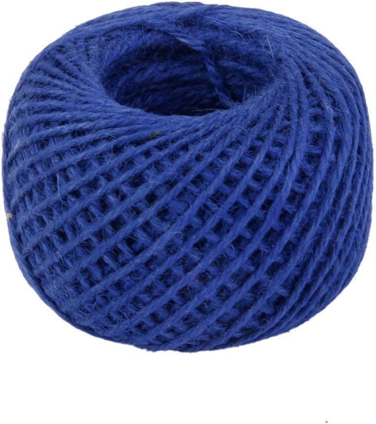 Шпагат хлопковый Kraftcom, 2мм х 100м (6шт), цвет - синий / шпагат для вязания шнур для вязания без сердечника 70% хлопок 30% полиэстер ширина 3мм 100м 160±10гр 128