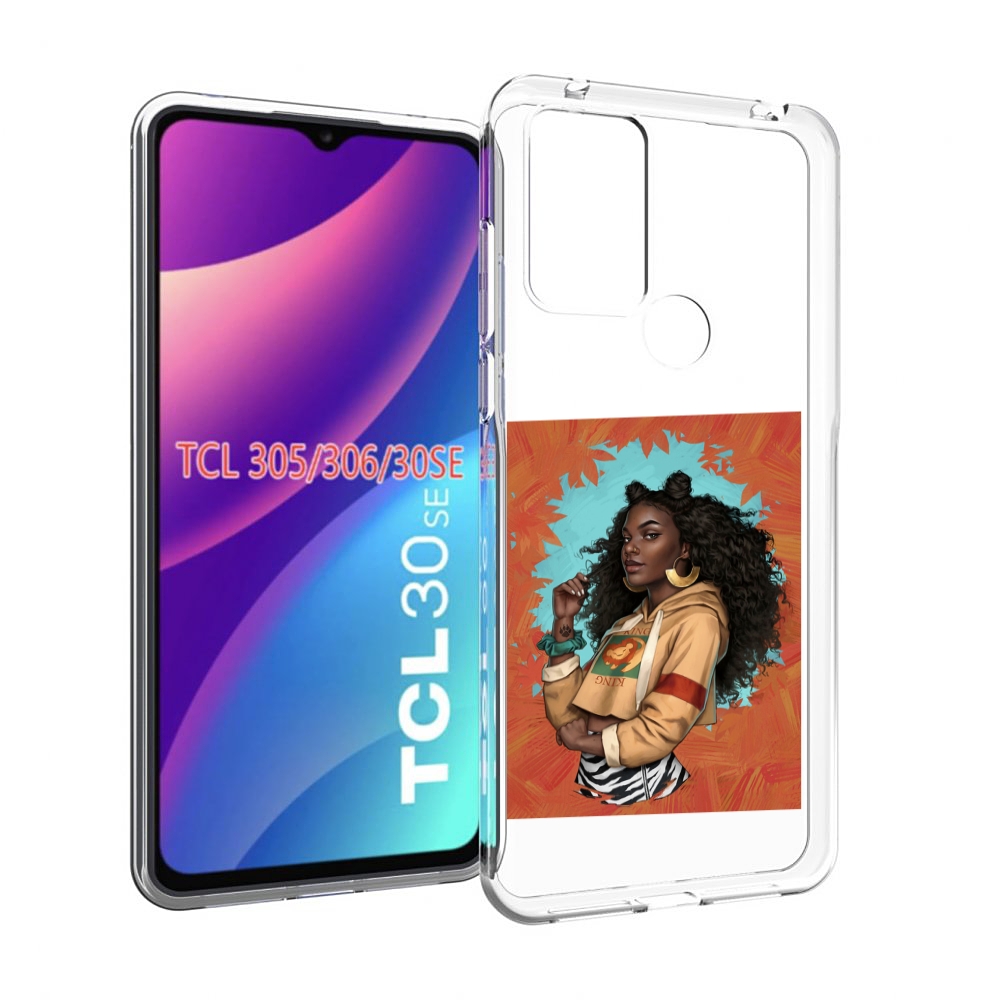 

Чехол MyPads темная-девушка женский для TCL 30SE/305/306/30E, Tocco