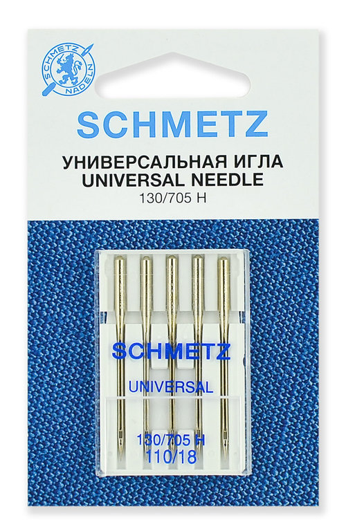 фото Иглы универсальные schmetz 130/705 h №110, 5 шт. (арт. 22:15.2.vfs)