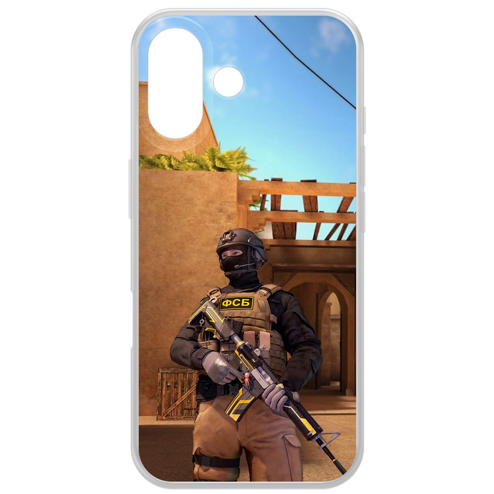 

Чехол-накладка Krutoff Clear Case Cтандофф 2 (Standoff 2) - ФСБ для iPhone 16, Прозрачный