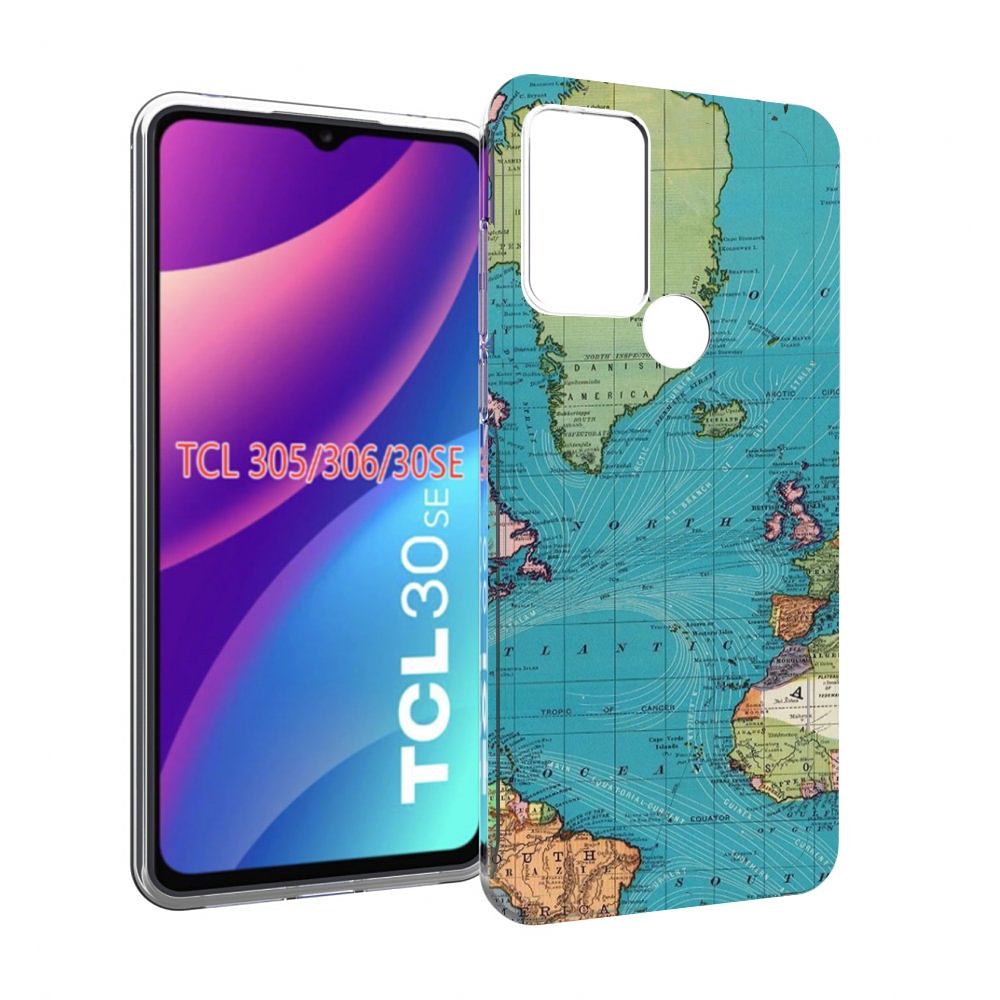 

Чехол MyPads старая карта земли для TCL 30SE/305/306/30E, Tocco