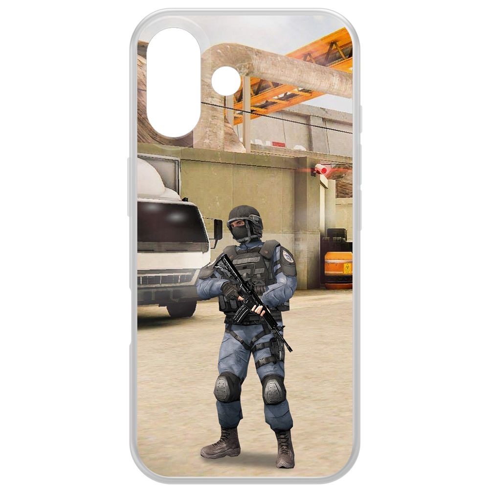 

Чехол-накладка Krutoff Clear Case Cтандофф 2 (Standoff 2) - GIGN для iPhone 16, Прозрачный