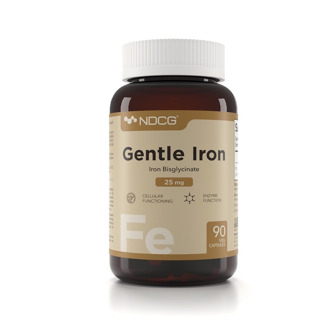 Железо NDCG Gentle Iron Джентл Айрон, 25 мг, 90 капсул