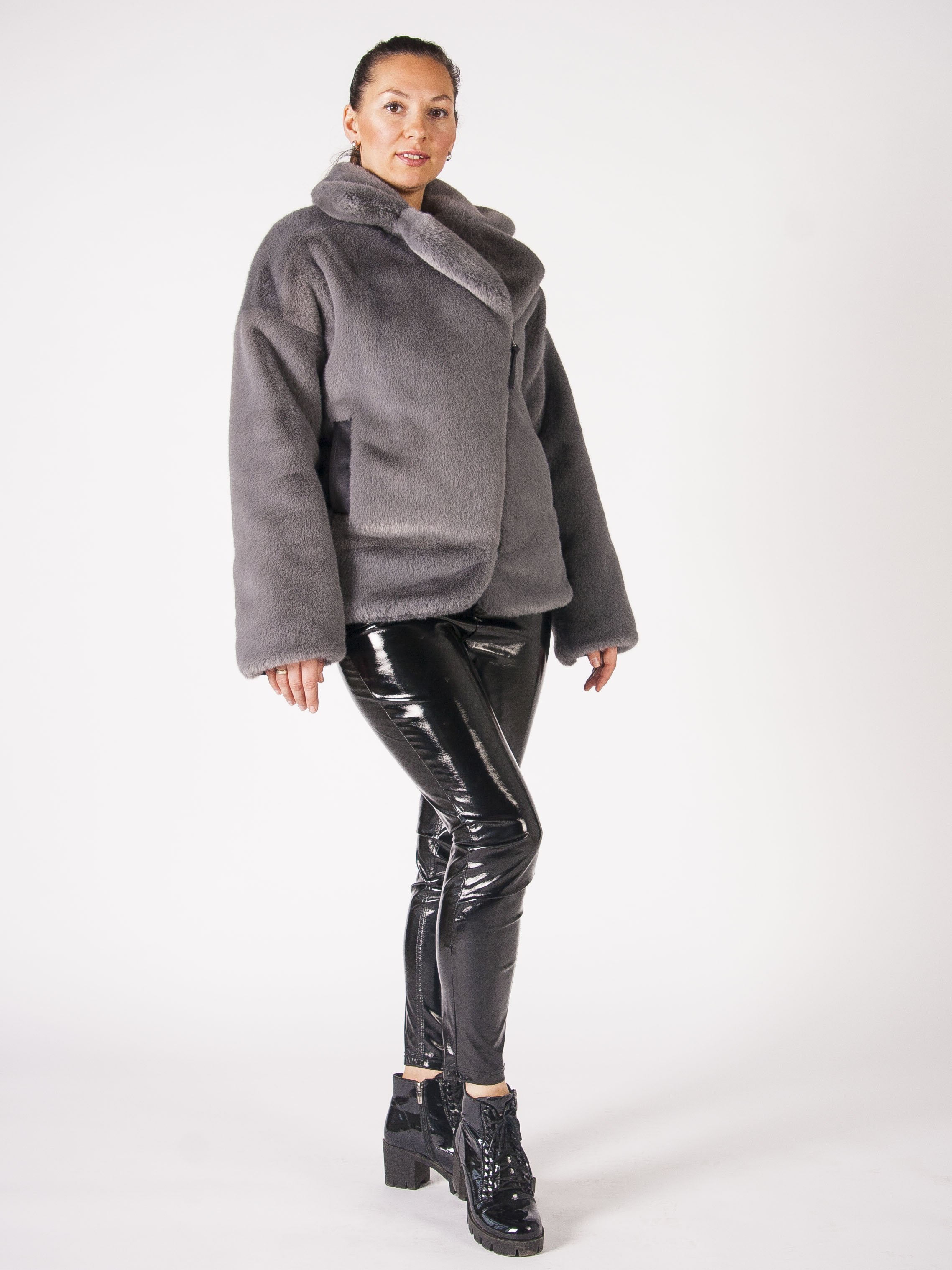 

Шуба женская ICONIC CODE AVIATOR серая 42 RU, AVIATOR