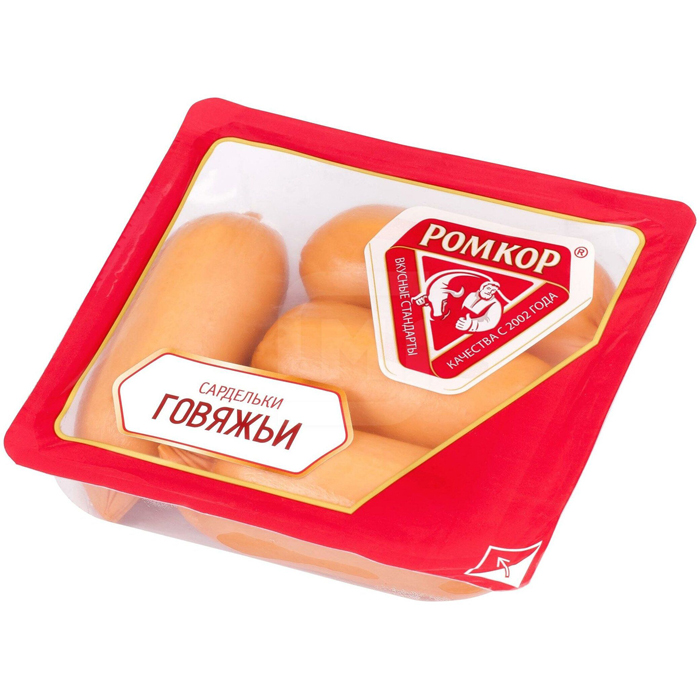 

Сардельки Ромкор Говяжьи 500 г