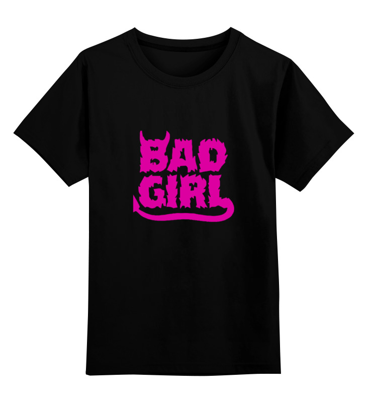 

Детская футболка классическая Printio Bad girl, р. 164, Черный, 0000000713686