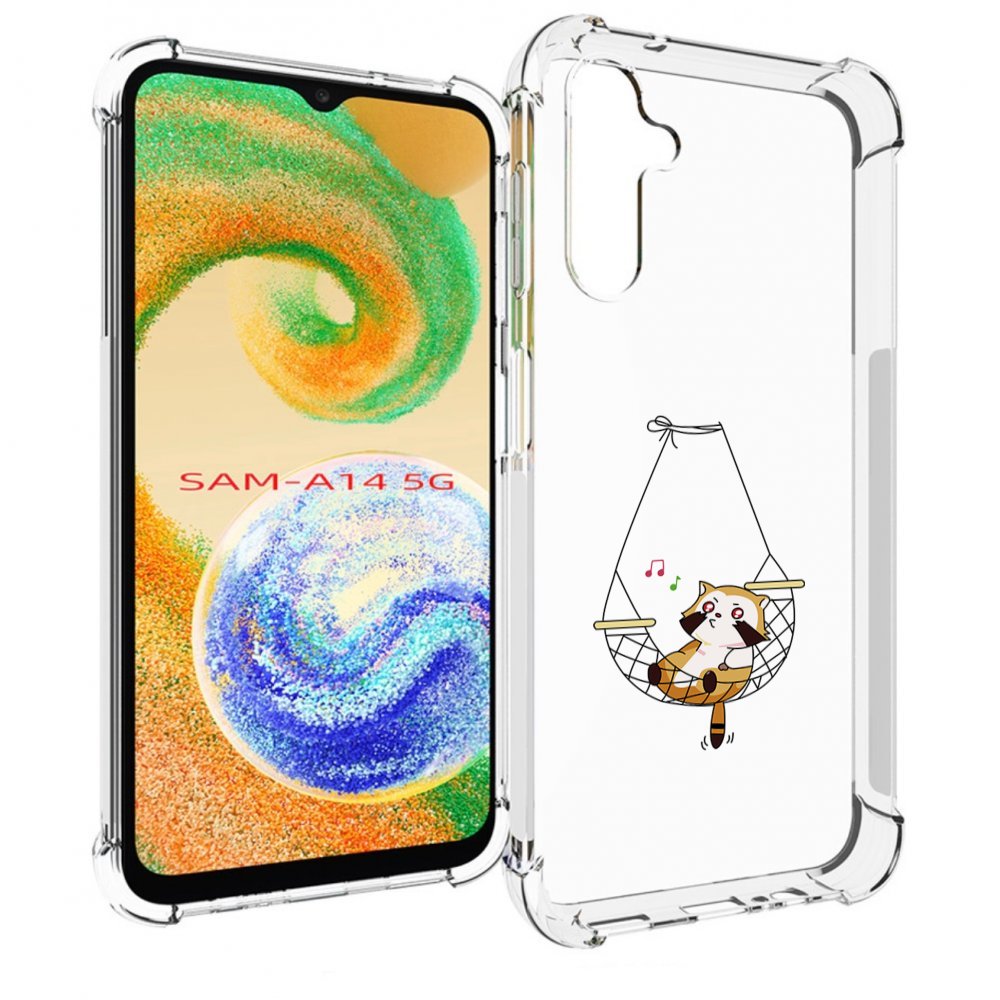 

Чехол MyPads енот-на-гамаке для Samsung Galaxy A14 5G, Прозрачный, Tocco