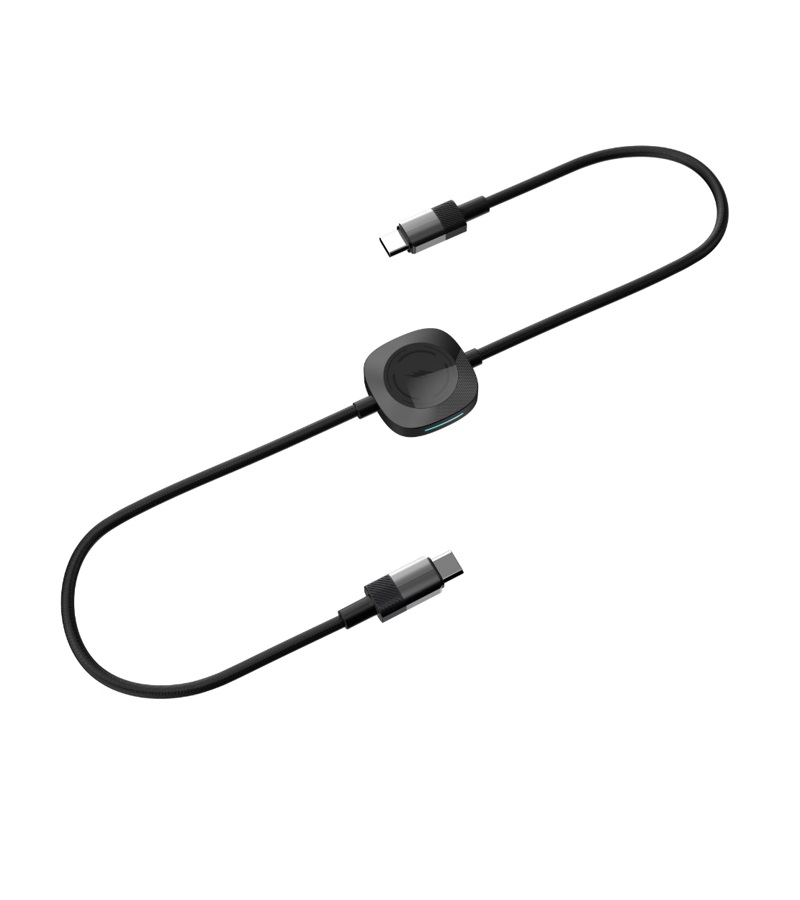 Зарядное устройство для смарт часов KS-IS 2 IN 1 для Apple Watch черный