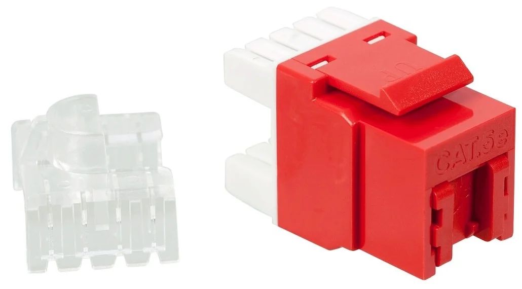 Lanmaster Модуль Keystone, RJ45, кат.5E, UTP, 180 градусов, со встроенной шторкой